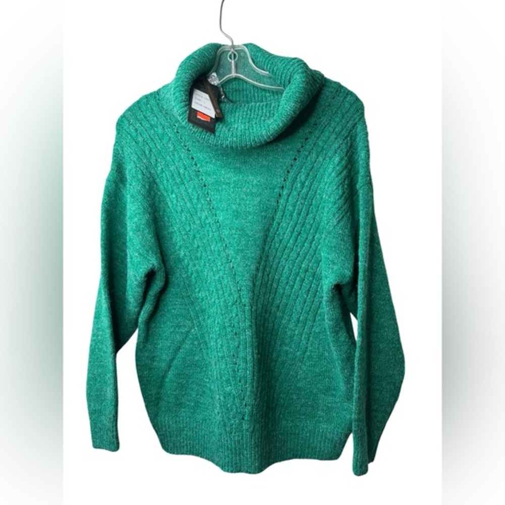 NWT Papa Vancouver Green Knit Turtleneck Sweater Size L